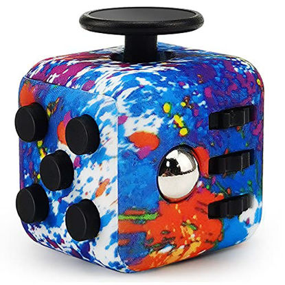 Picture of Fidget Cube Fidget Toy,6-Sided Anxiety Toy for Adults Kids,Stress Anxiety Pressure Relieving Toy,Great for Adults and Children Relaxing Hand-Held,Killing Time,Gift Idea,Relaxing Toy,Stress Reliever