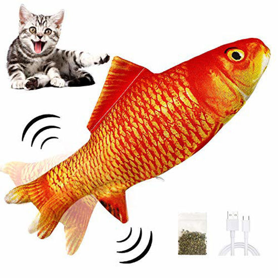 Flopping Fish Electric Moving Fish Catnip Toy Dancing Wiggle for Dog and  Cat 11