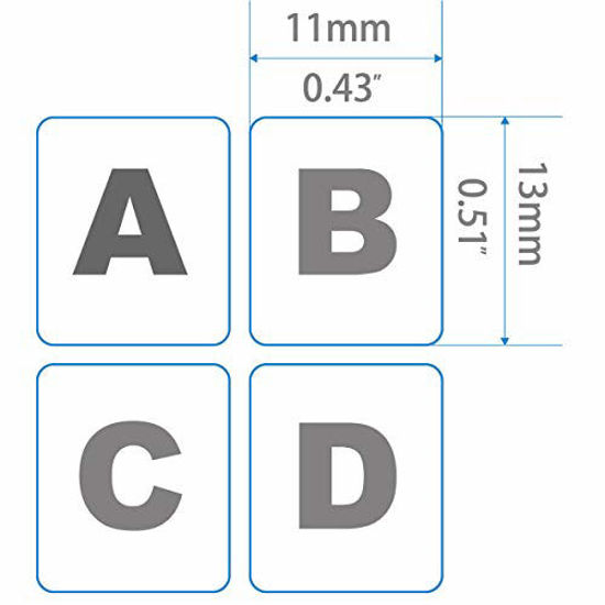 Picture of 2 Pack Universal Arabic Keyboard Stickers, Transparent Background, with Blue Lettering for Computer Laptop Notebook Desktop, Replacement Computer Keyboard Stickers (Arabic)