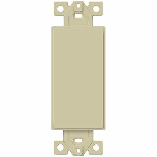 Picture of ENERLITES Blank Decorator Wall Plate Insert, 1 Gang Blank Adapter, Polycarbonate Thermoplastic, UL Listed, 6001-I, Ivory, 1 Pack (Ivory)