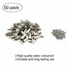 Picture of EesTeck 50 Pack Small Sawtooth Picture Hangers Steel Picture Hangers Picture Frames Hangers with Screws Picture Hang Solutions, for Hanging Clock Paintings Artwork Picture Frame Hook Photos (Silver)