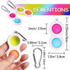 Picture of DERAYEE 2Pcs Simple Dimple Fidget Toys, Fidget Popper Sensory Stress Relief Toys with Buckle Ring for Adults and Kids