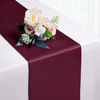 Picture of Hahuho 1-Pack Satin Table Runner Burgundy 12 x 108 inches Long, Table Runners for Wedding, Birthday Parties, Banquets Decorations1 Pack, 12x108 Inch, Burgundy