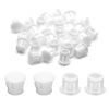 Picture of Suiwotin 30PCS 6mm (1/4") White Hole Plugs Plastic Flush Type Hole Plugs Snap in Locking Hole Tube, Furniture Fencing Post Pipe Insert End Caps (White)