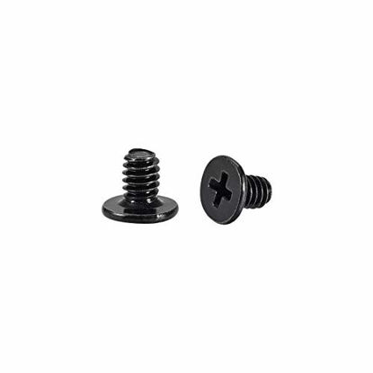 Picture of uxcell M2x4mm Phillips Screw Fastener Black 3.8mm Dia Screw Head for Laptop PC TV Fan Audio Switch 50pcs