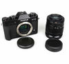 Picture of (2 Packs) Fuji X Mount Lens Rear Cap, Fuji X Mount Body Cap, Fujinon Lense Rear Cap Cover, Fuji X Series Camera Body Cap fits Fujifilm X-Pro2 X-E3 X-A5 X-T1 X-T2 X-T3 X-T10 X-T20 X-T30 X-T100 X-H1