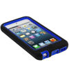 Picture of Leegoal(TM) Black / Blue Hybrid Rugged Hard Silicone Case Cover w/ Stand for Apple iPod Touch 5