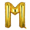 Picture of 40 Inch Large Gold Letter M Foil Balloons Hellium Golden Big Alphabet Mylar Balloon for Birthday Party Decoration Custom Word HH(Gold-M)