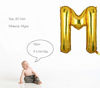 Picture of 40 Inch Large Gold Letter M Foil Balloons Hellium Golden Big Alphabet Mylar Balloon for Birthday Party Decoration Custom Word HH(Gold-M)