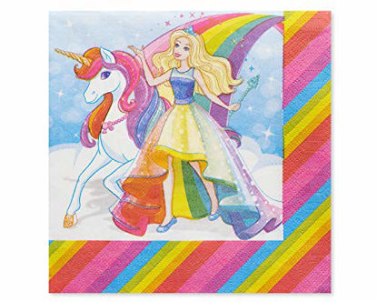 Picture of American Greetings Barbie Paper Lunch Napkins for Kids (50-Count)