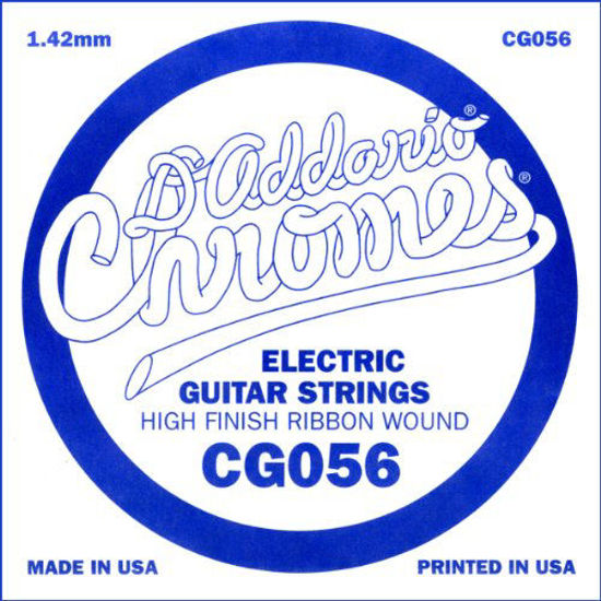 Picture of D'Addario CG056 Flat Wound Electric Guitar Single String, .056