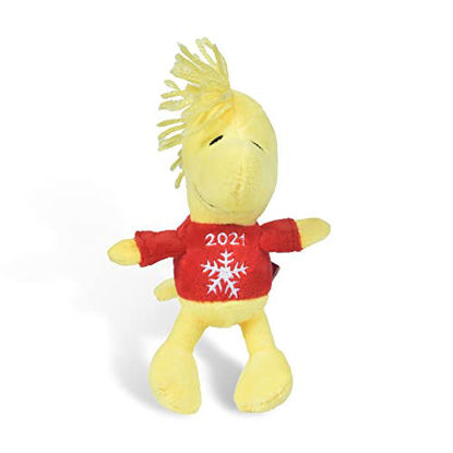 Picture of Peanuts for Pets 6" Holiday 2021 Woodstock Plush Dog Toy with Squeaker | Red Snoopy Holiday Plush Dog Toy | Small Squeaky Dog Toys - Soft Stuffed Dog Toys Officially Licensed by Peanuts, (FF19106)