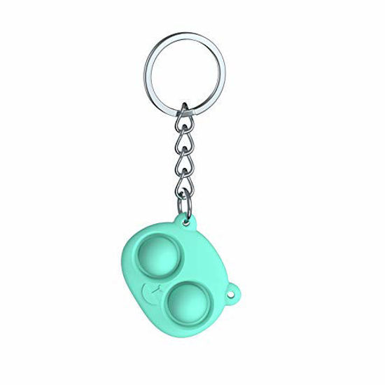 Picture of Simple Dimple Toy, Mini Push Pop Bubble Sensory Fidget Toy with Buckle Ring,Stress Reliever Silicone Keychain Toy for Kid and Adult Anxiety Autism (Green)