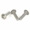 Picture of M4-0.7 x 8mm Flanged Button Head Socket Cap Screw Bolts, 304 Stainless Steel 18-8, Allen Socket Drive, Bright Finish, Fully Machine Threaded, Pack of 100