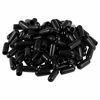 Picture of uxcell 100pcs Rubber End Caps 4.5mm ID Vinyl Round Tube Bolt Cap Cover Screw Thread Protectors Black