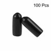 Picture of uxcell 100pcs Rubber End Caps 4.5mm ID Vinyl Round Tube Bolt Cap Cover Screw Thread Protectors Black