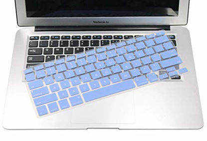 Picture of YYubao Super Stretchy Silicone Keyboard Cover Skin Protector for MacBook Pro 13" 15" 17" (with or Without Retina Display) & MacBook Air 13" Which Released Before 2016 and iMac - Sky Blue