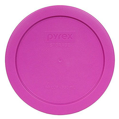 Picture of Pyrex 7201-PC Pink 4 Cup Round Plastic Food Storage Lid (1, Pink)