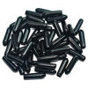 Picture of 50pcs Vinyl Flexible End Caps, Rubber End Caps, Black Bolt Screw Thread Protector Safety Cover (1/8 Inch 3 mm)