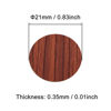 Picture of VictorsHome Self-Adhesive Screw Hole Stickers PVC Cover Caps Dustproof for Wooden Furniture Cabinet 21mm 2 Sheets/108 Pcs Red Walnut