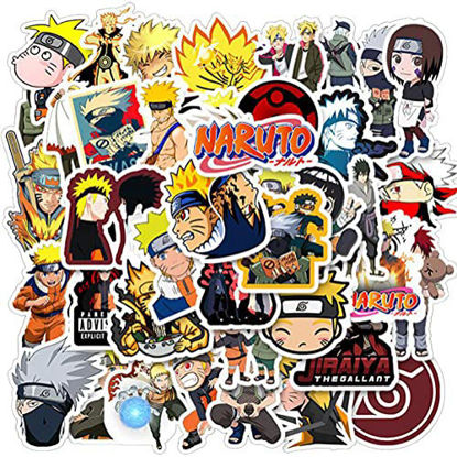 Picture of 50pcs Anime Stickers for Birthday Party Gift Waterproof Anime Stickers for Laptop Skateboard Bike Car Luggage (50pcs Sticker)