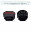 Picture of Suiwotin 4PCS 32mm (1 1/4 Inch) Round Plastic Plug, Round Black Plastic End Cap, Pipe Tubing End Cap, Furniture Finishing Plug