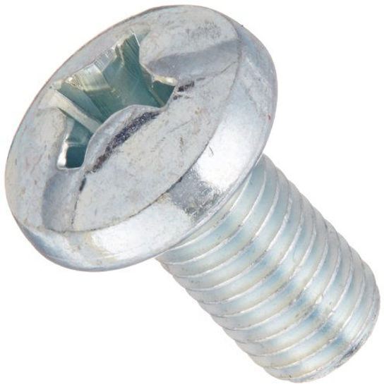 Picture of Steel Machine Screw, Zinc Plated Finish, Pan Head, Phillips Drive, Meets ASME B18.6.3, 1/2" Length, Fully Threaded, #4-40 UNC Threads (Pack of 100)