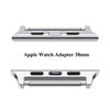 Picture of VICTHY Metal Watch Band Adapter/Clasp/Connector for All Apple Watch Models. No Screws or Screwdriver Needed and Super Easy to Install-38mm Silver