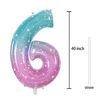 Picture of Gifloon Number 6 Balloon, 6th Birthday Foil Balloons, Large number balloons 40 inch