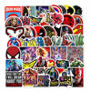 Picture of 50pc Superhero Stickers Waterproof Vinyl Superhero Sticker Mixed Floral Decorative Decals for Water Bottle Laptop Skateboard Luggage Bicycle Book, Personalized Decorations