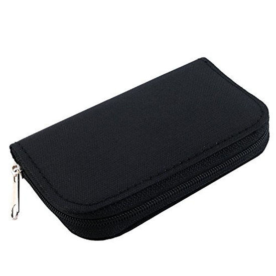 Picture of Memory Card Carrying Case - Suitable for Micro SD, Mini SD and 4X CF, Card Holder Bag Wallet with Microfiber Cleaning Cloth (Black)