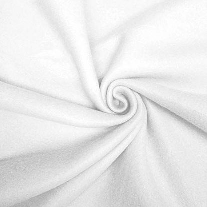 Picture of TL Care Fleece Blanket with Satin Trim, White, 2", for Boys and Girls