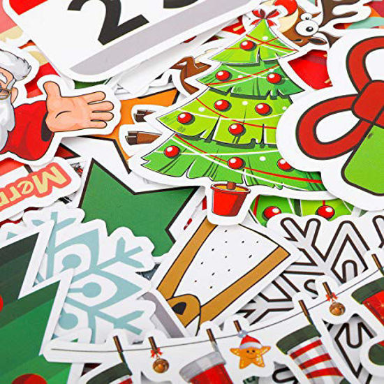 GetUSCart- Konsait 100pcs Christmas Stickers Bulk, No Repetition Cartoon Christmas Waterproof 