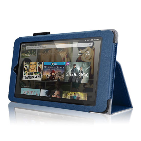 Picture of Case for Fire HD 8 - Premium Folio Case with Stand for The 6th Gen Fire HD 8 with 8" Display (Fire HD 8, Dark Blue)