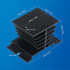 Picture of CGELE 1PCS Aluminum Heat Sink SSR Dissipation for Single Phase Solid State Relay 10A,25A,40A Black Radiator