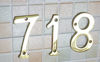 Picture of ZW Hardware A200 4 Inch Brass Bright Brass House Number 2