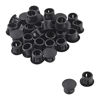 Picture of Jersvimc 36 Pcs 1/4 Inch(6mm) Black Hole Plug Plastic Hole Cover, Round End Cap Plug Flush Type Tube Insert Plug Pipe Post Plug Panel Plug for Chair Furniture Glide Protectors