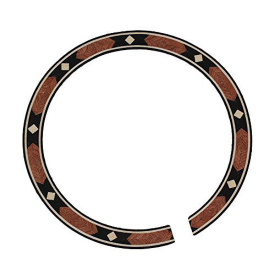 Picture of BQLZR 112mm OD Multicolor Geometric Pattern Sound Hole B-104 Rosewood Rosette for Folk Acoustic Guitar