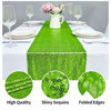 Picture of Hahuho 12x72 Inch Sequin Table Runner Apple Green Glitter Table Runner for Party, Wedding, Bridal Baby Shower, Event Decorations1PC, 12x72 Inch, Apple Green