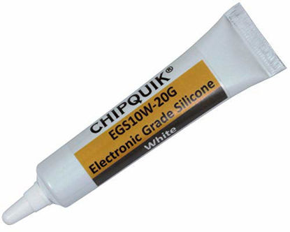 Picture of Chip Quik EGS10W-20G Electronics Grade Silicone Adhesive Sealant 20g Squeeze Tube (White)