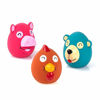 Picture of Chiwava 3 Pack 2.6 Inch Squeak Latex Dog Toy Animals Cute Face Interactive Play for Small Dogs Assorted Color