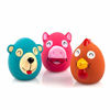 Picture of Chiwava 3 Pack 2.6 Inch Squeak Latex Dog Toy Animals Cute Face Interactive Play for Small Dogs Assorted Color