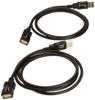 Picture of Amazon Basics USB 2.0 Extension Cable 2-Pack - A-Male to A-Female Adapter Cord - 3.3 Feet (1 Meter)