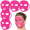 Picture of 5 Pieces Reusable Silicone Facial Mask Facial Mask Cover Silicone Skin Mask Reusable Moisturizing Face Silicone Face Wrap for Sheet Prevent Evaporation Masks Face Care Tool (Rose Red)