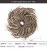 Picture of Tousled Updo Messy Bun Hair Piece Scrunchies Synthetic Wavy Extension Ponytail with Elastic Rubber Band Hairpiece Updo Extensions Scrunchies Wavy Hair and Ponytail Chignon Instant Ponytail for Women-18T#