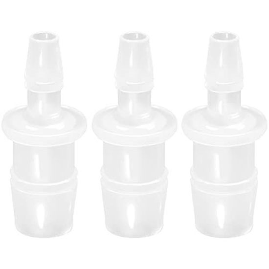 Picture of JoyTube Plastic Hose Barb Reducer Pipe fittings 1/2" to 3/8" Connectors Joint Splicer Mender Adapter Union Boat Water Air Aquarium O2 Fuel (Pack of 3)