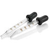 Picture of Eye Dropper - (Pack of 2) Bent & Straight Tip Calibrated Glass Medicine Droppers for Medications or Essential Oils Pipette Dropper for Accurate Easy Dose and Measurement (1 mL Capacity)