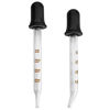 Picture of Eye Dropper - (Pack of 2) Bent & Straight Tip Calibrated Glass Medicine Droppers for Medications or Essential Oils Pipette Dropper for Accurate Easy Dose and Measurement (1 mL Capacity)