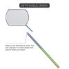 Picture of Pretty memory Large Square Lash Mirror, Stainless Steel Eyelash Mirror, Makeup Mirror for Lash Extension Supplies (Rainbow Color)