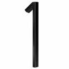 Picture of 5" Modern Address Numbers for House with Reflective Finish Black Floating Mount or Flush Mount Zinc Alloy (1)